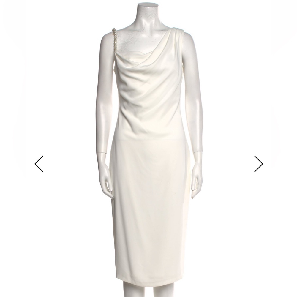 Tarik Ediz sz 4 Designer Bridal Cowl Neck Pearl Rehearsal Wedding Bachelorette